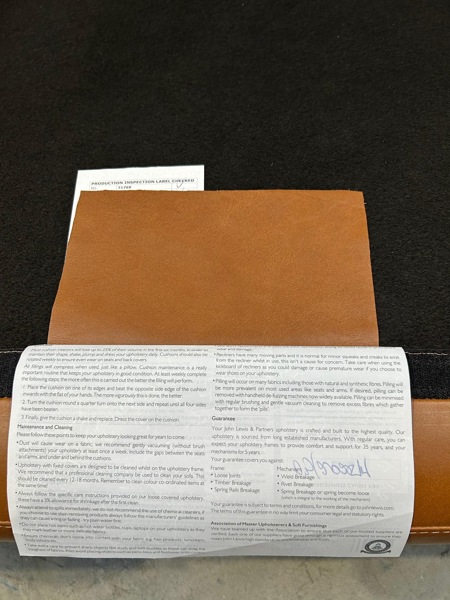 John Lewis Barbican Large 3 Seater Leather Sofa, Light Leg, Premium Caramel