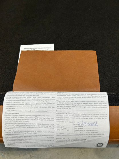 John Lewis Barbican Large 3 Seater Leather Sofa, Light Leg, Premium Caramel