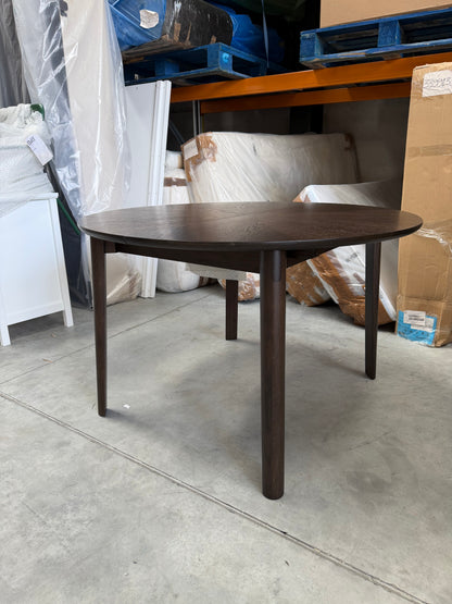 John Lewis Notch Extending 4-6 Seater Round Dining Table, Dark Stain