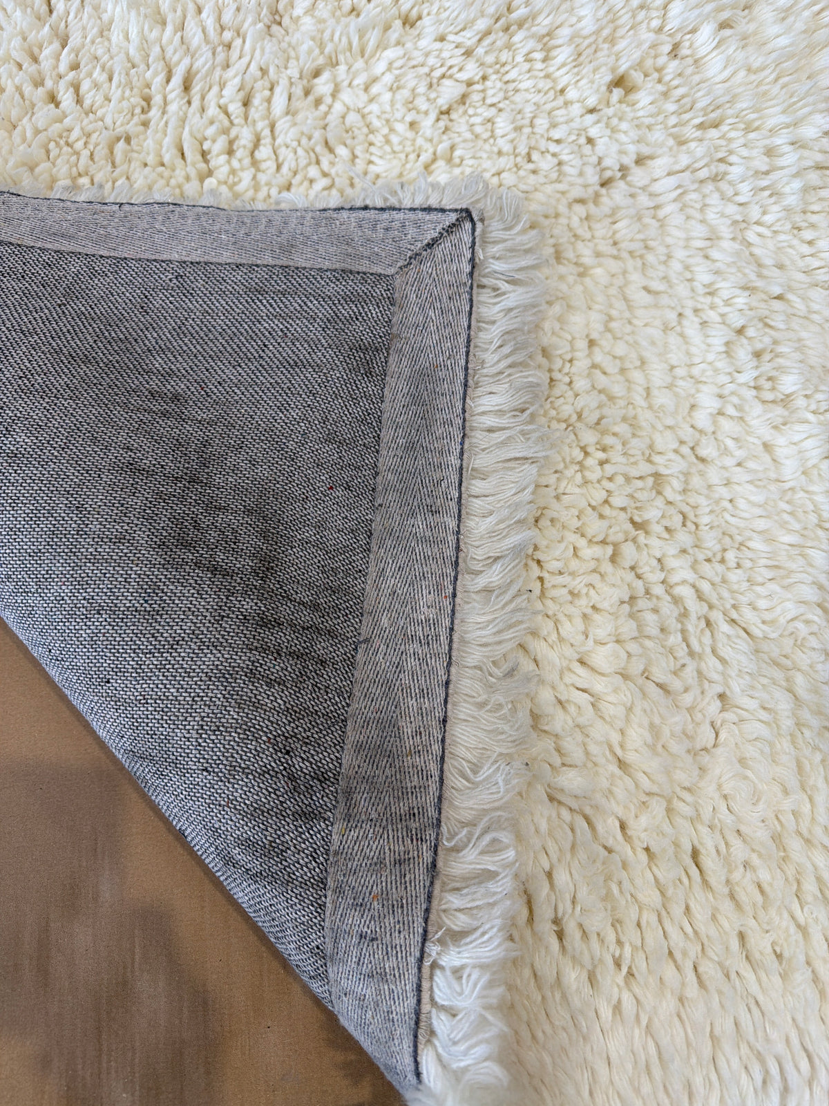 John Lewis Shaggy Pure Wool Rug, Natural, L240 x W170cm