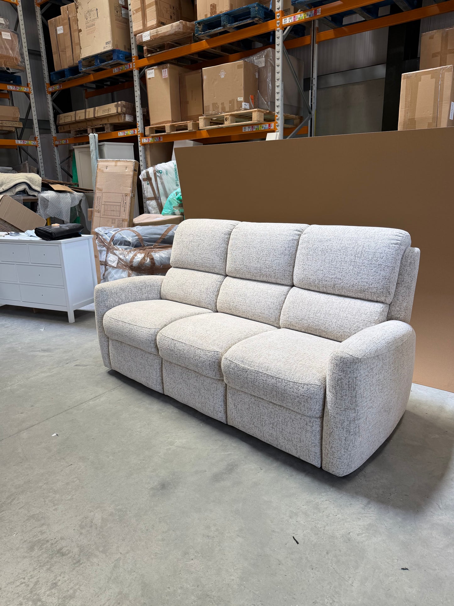 G Plan Hamilton Grey Fabric 3 Seater Sofa Fixed Non Recliner UK Made