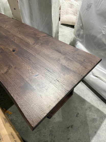 John Lewis Albury Dining Table Natural Edge Solid Oak Dark Oil 280 x 100