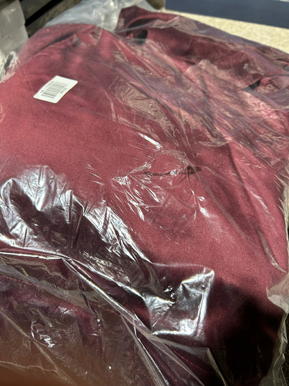 John Lewis Velvet Pair Lined Pencil Pleat Curtains, Damson, W167 x Drop 228cm