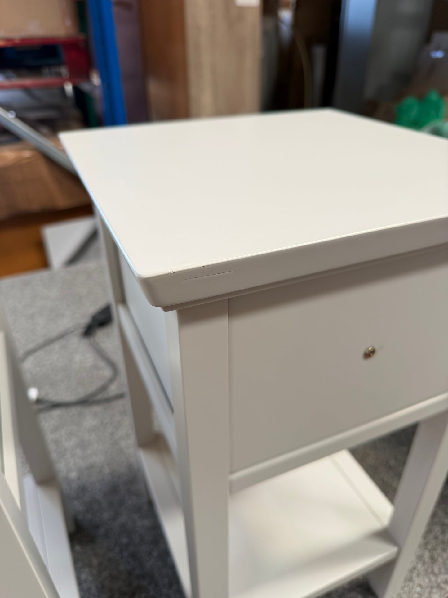 John Lewis Wilton Bedside Tables, Set of 2, Linen