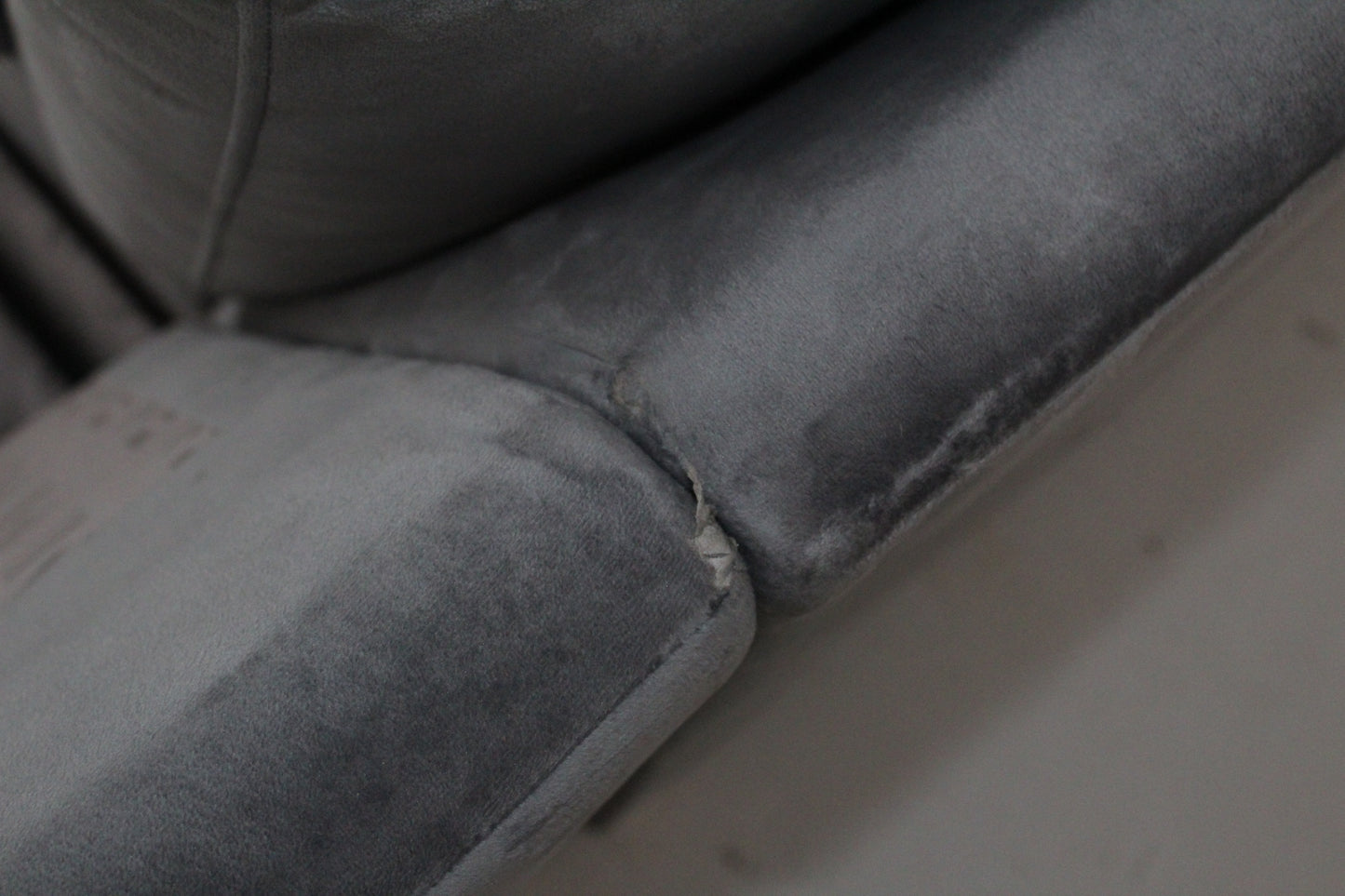 John Lewis Bailey II 4 Seater LHF Chaise End Sofa In velvet steel