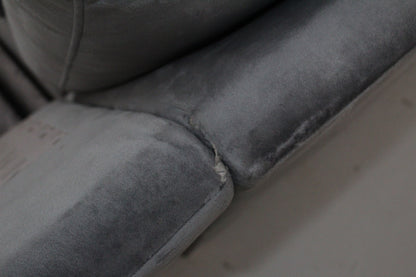 John Lewis Bailey II 4 Seater LHF Chaise End Sofa In velvet steel