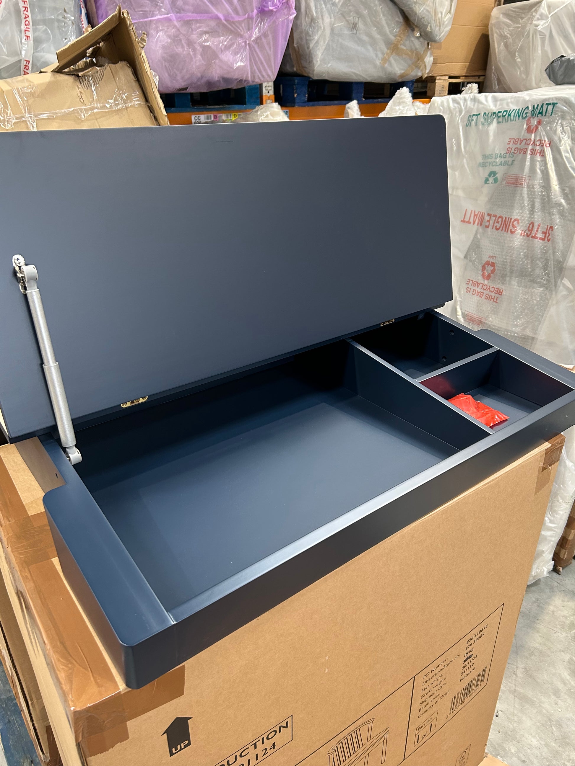 John Lewis Lift Storage Desk Blue
