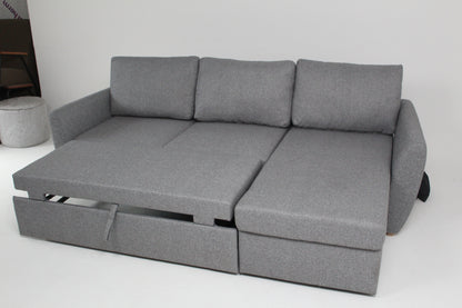 John Lewis Sofa Bed with Storage Sansa Splayed Arm in Tweed