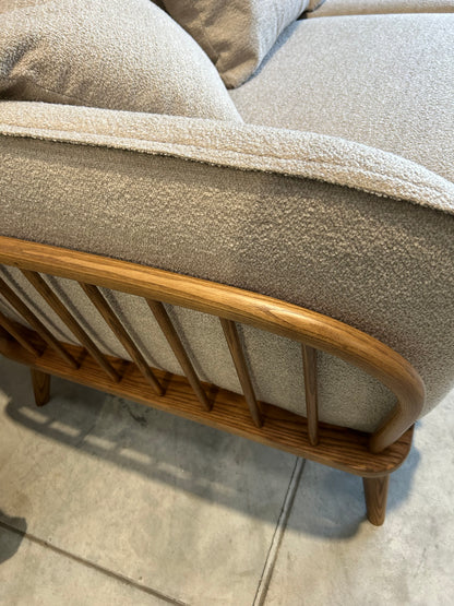 ercol for John Lewis Hexton Large 3 Seater Sofa Vintage Ash Leg Boucle Natural