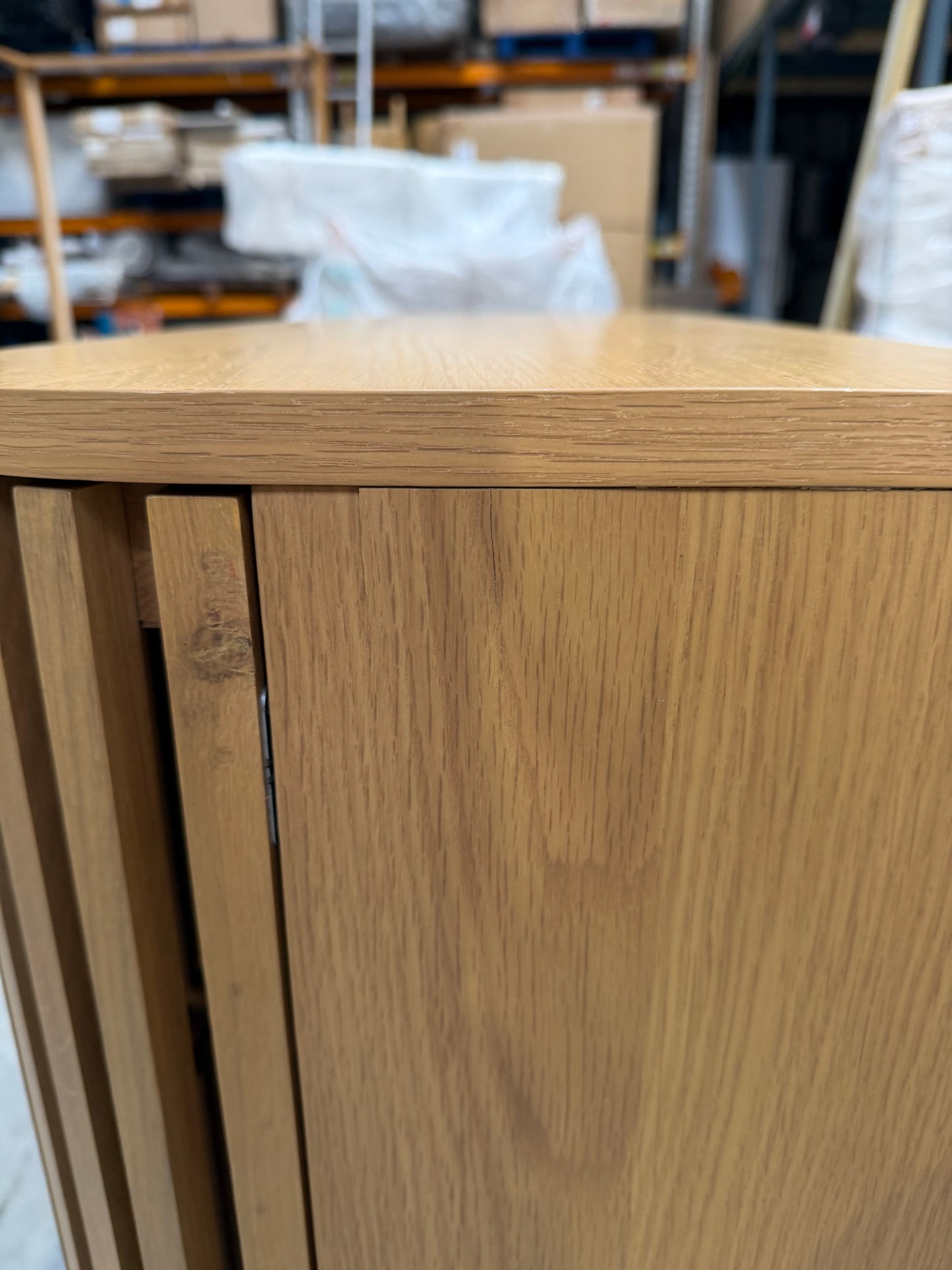 John Lewis Slatted 2 Door Cabinet, Natural