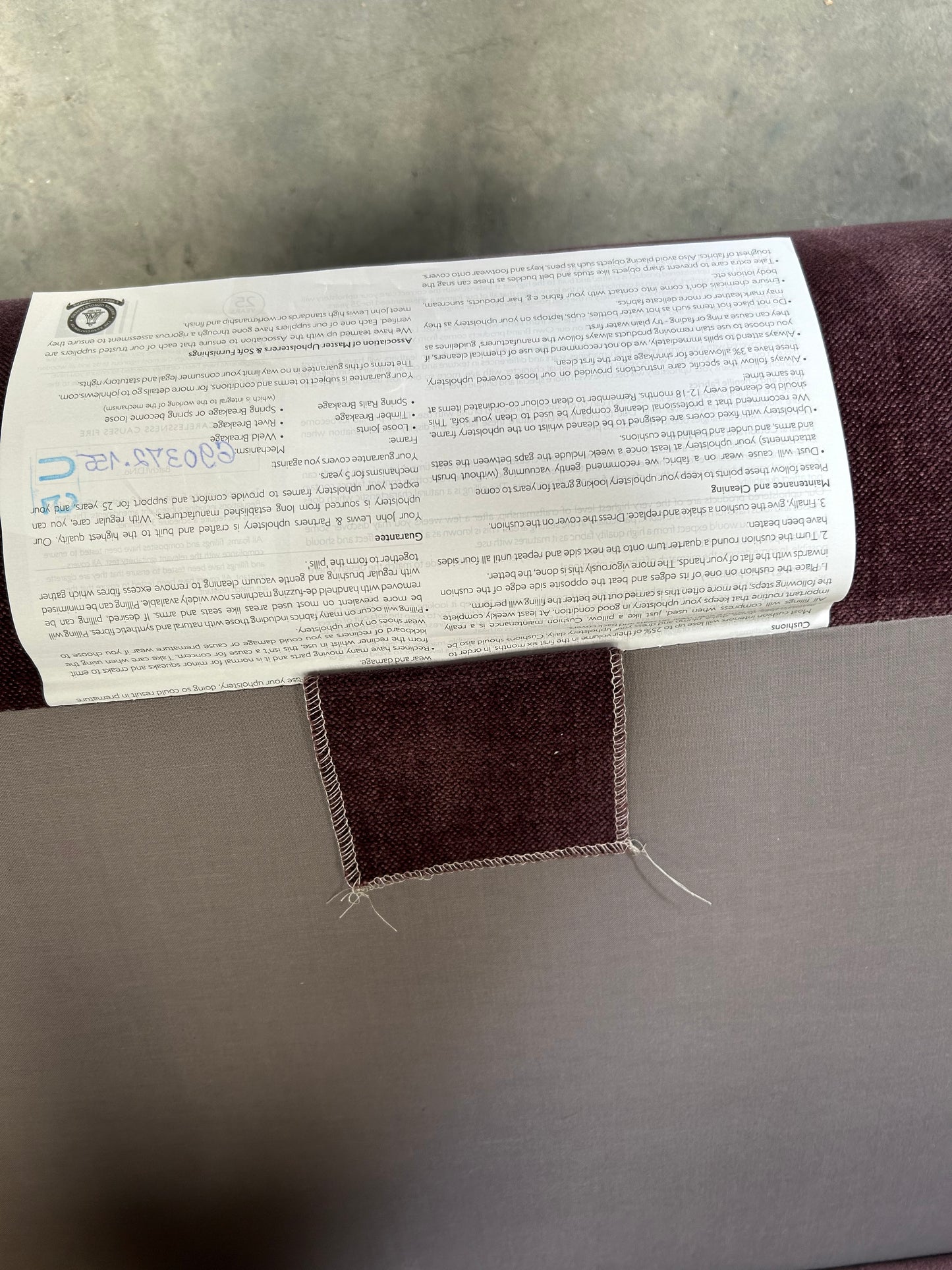 John Lewis Charlotte II Snuggler Soft Chenille Aubergine