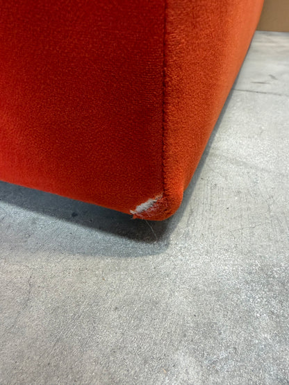 John Lewis Mellow LHF Corner Sofa  Plush Velvet Paprika Easy Clean