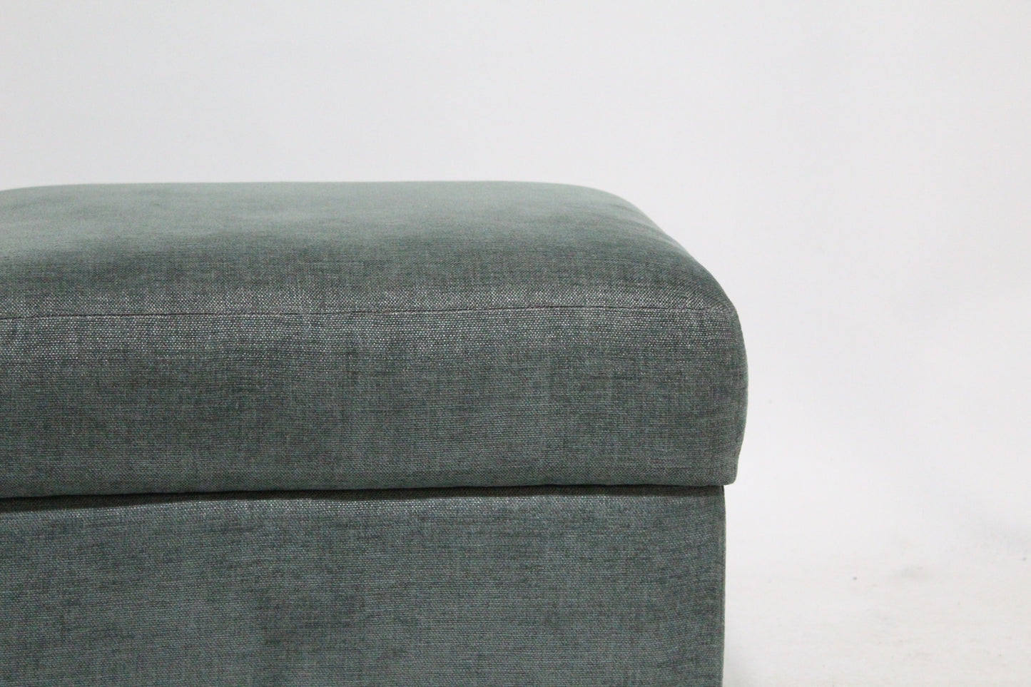 John Lewis Oliver Storage Footstool in Ocean Green