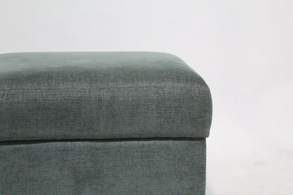 John Lewis Oliver Storage Footstool in Ocean Green