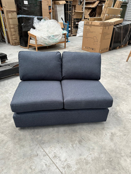 John Lewis Oliver Small Armless Soft Brusehd Tweed Navy Band A