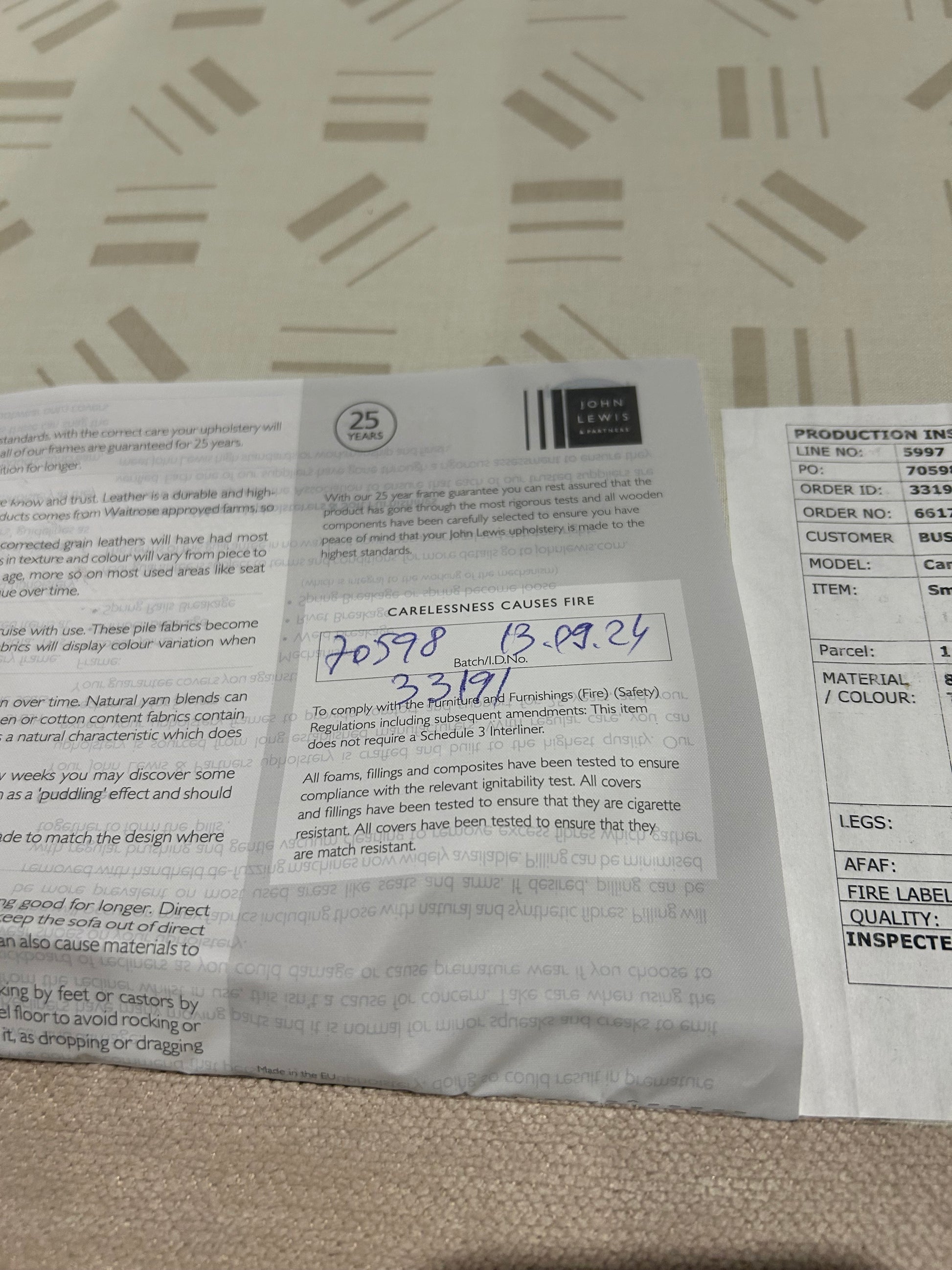 John Lewis Camber Small 2 Seater Sofa Aquaclean Titan Natural