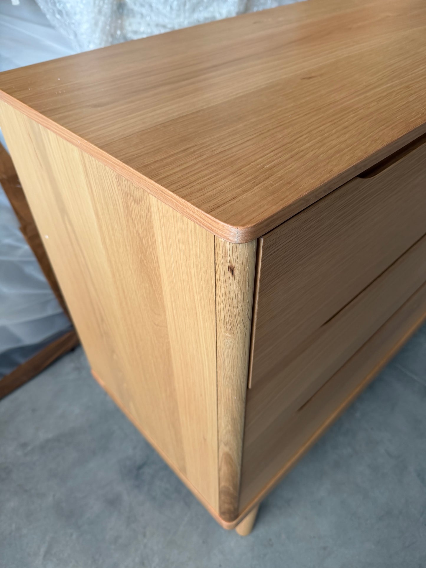 John Lewis Bow 6 Drawer Chest  Natural