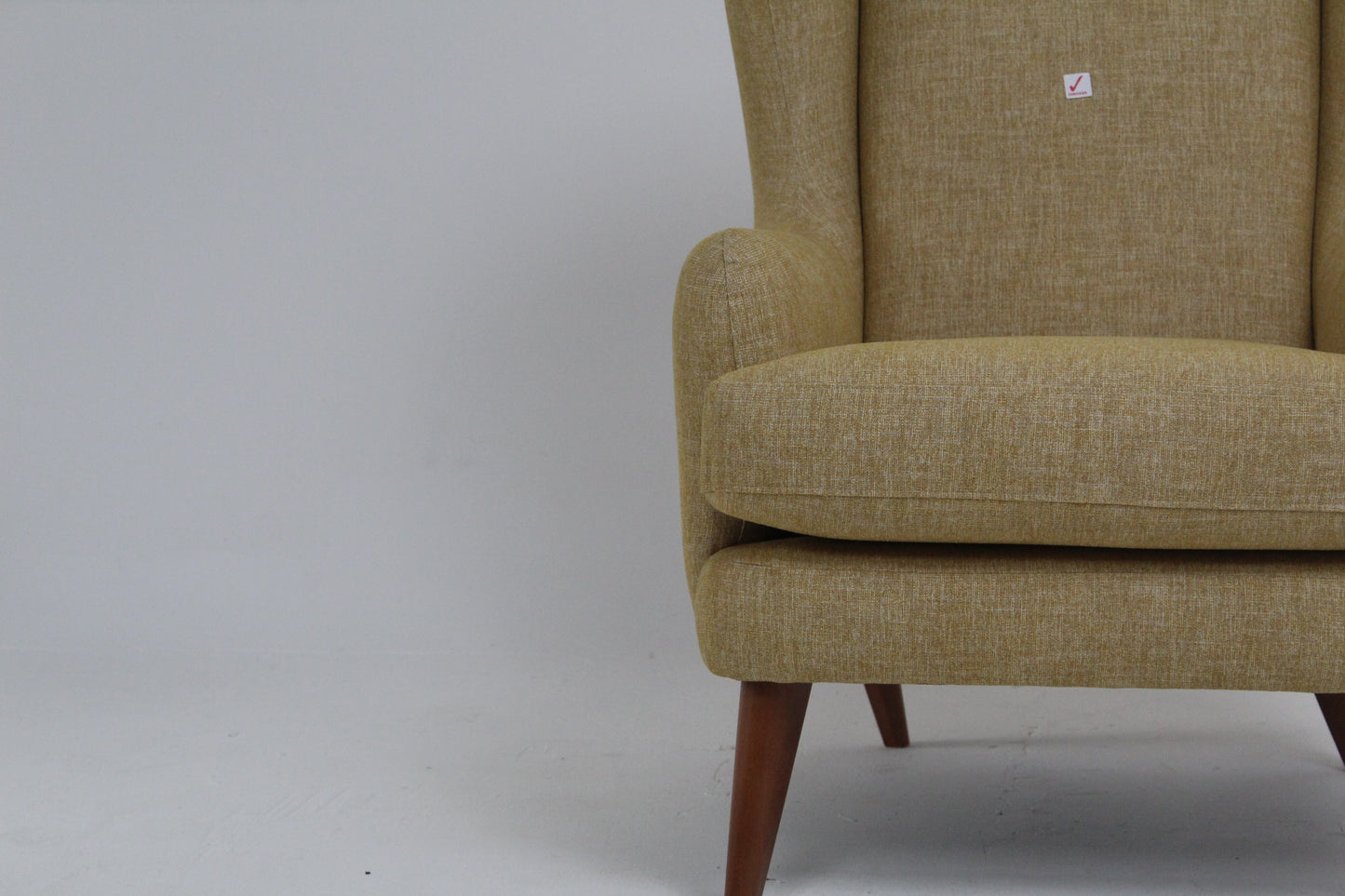 John Lewis Bergen Armchair, Dark Leg in Mustard