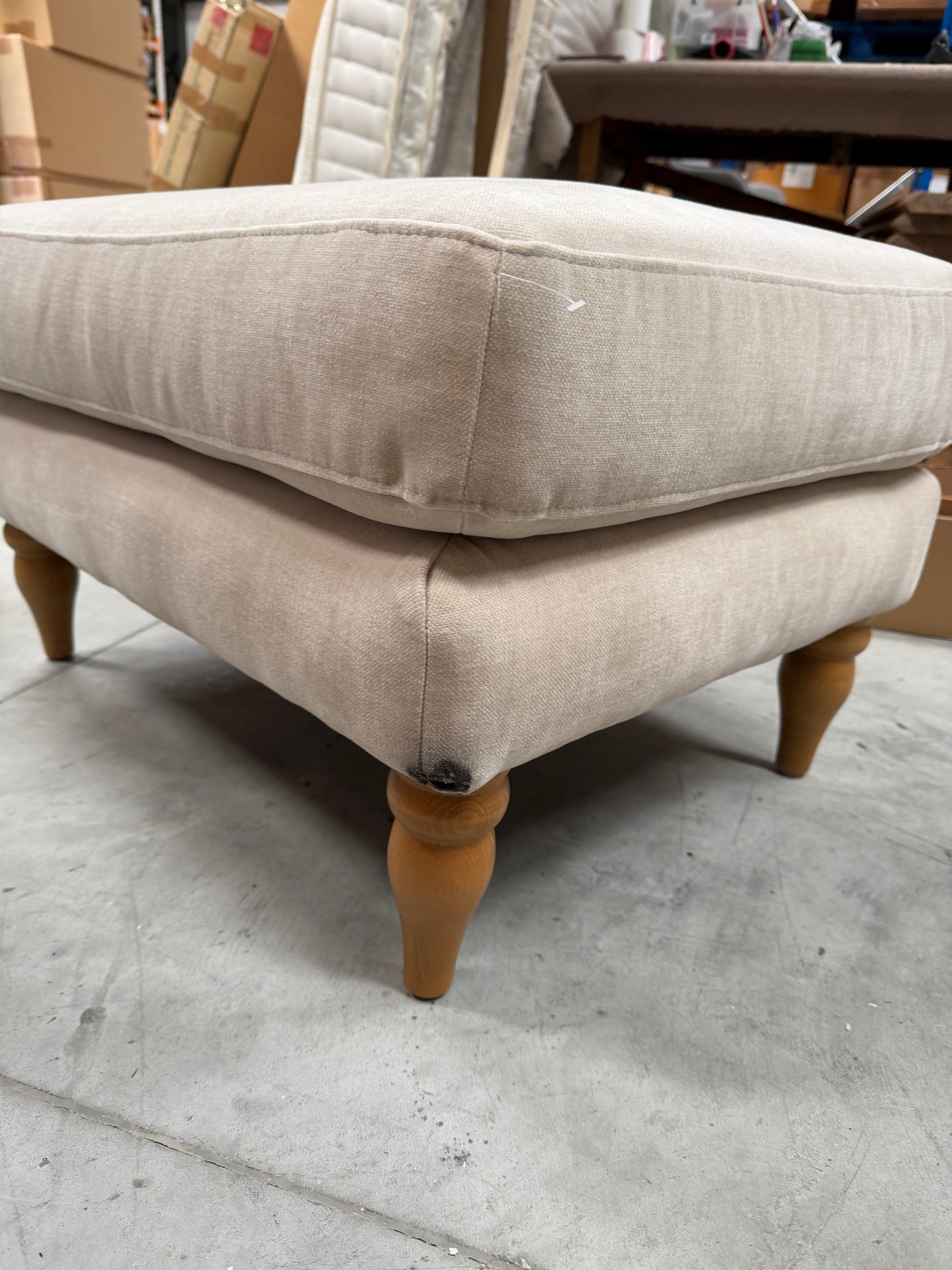 John Lewis Bailey II Footstool Aquaclean Titan Natural