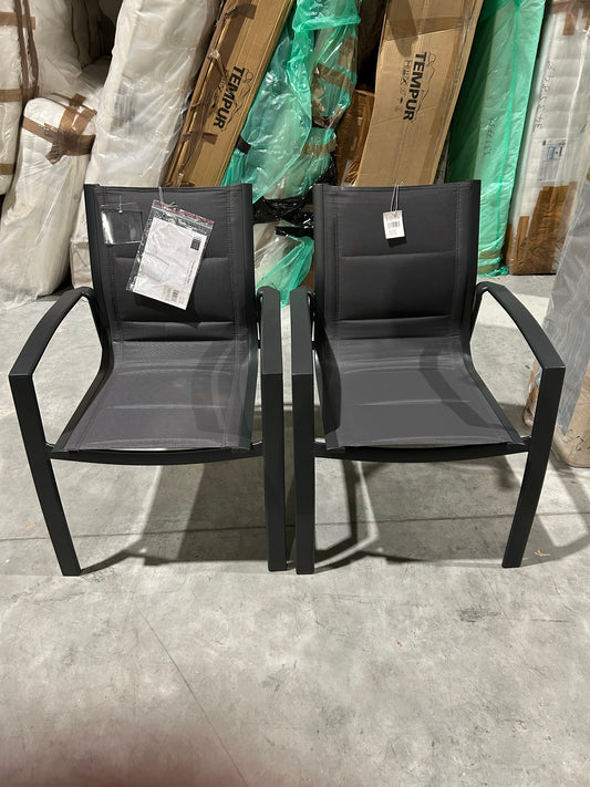 John Lewis Tampa Garden Dining Chair, Set of 2, Grey