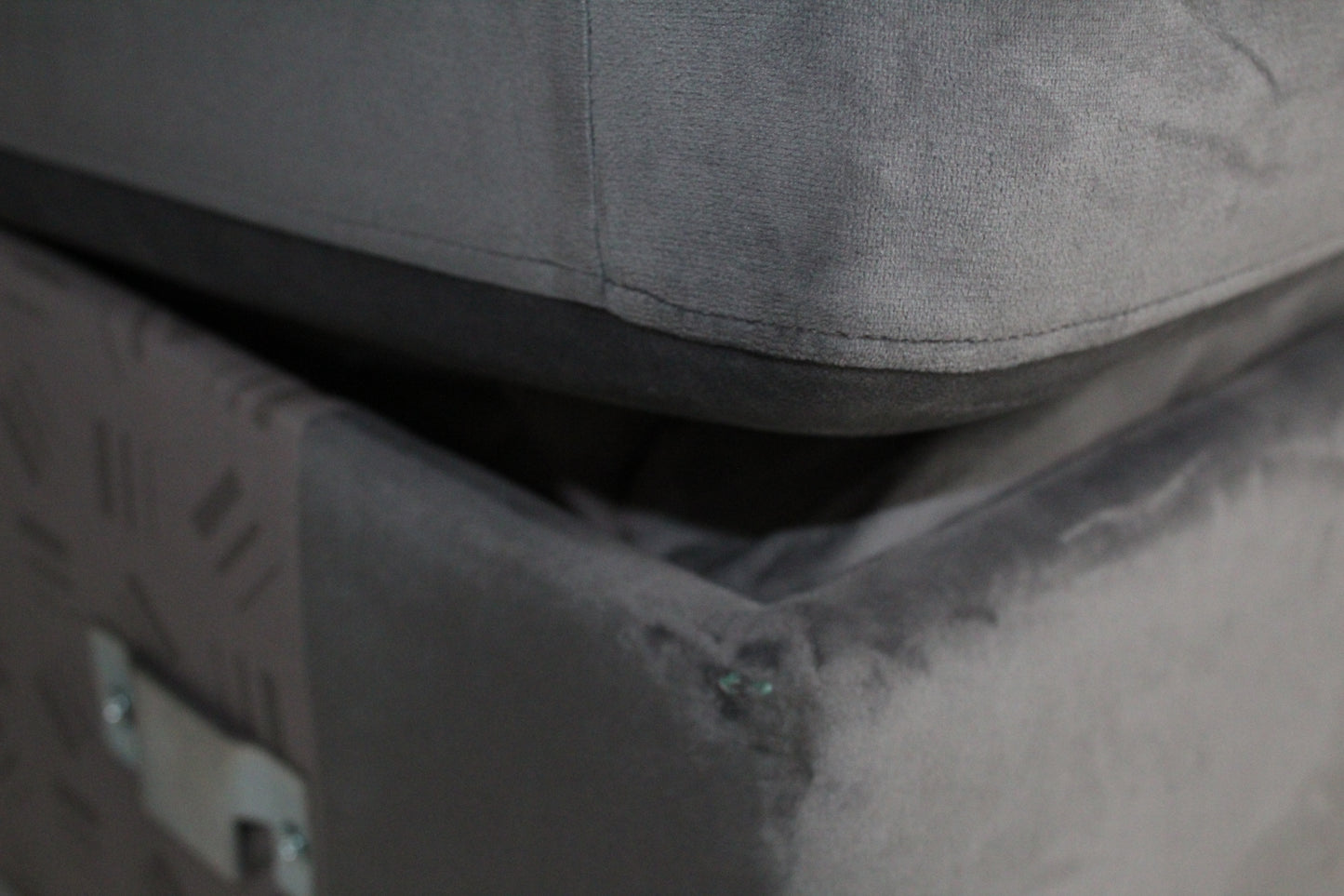 John Lewis Bailey II 4 Seater LHF Chaise End Sofa In velvet steel