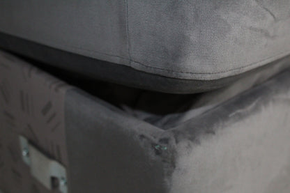 John Lewis Bailey II 4 Seater LHF Chaise End Sofa In velvet steel