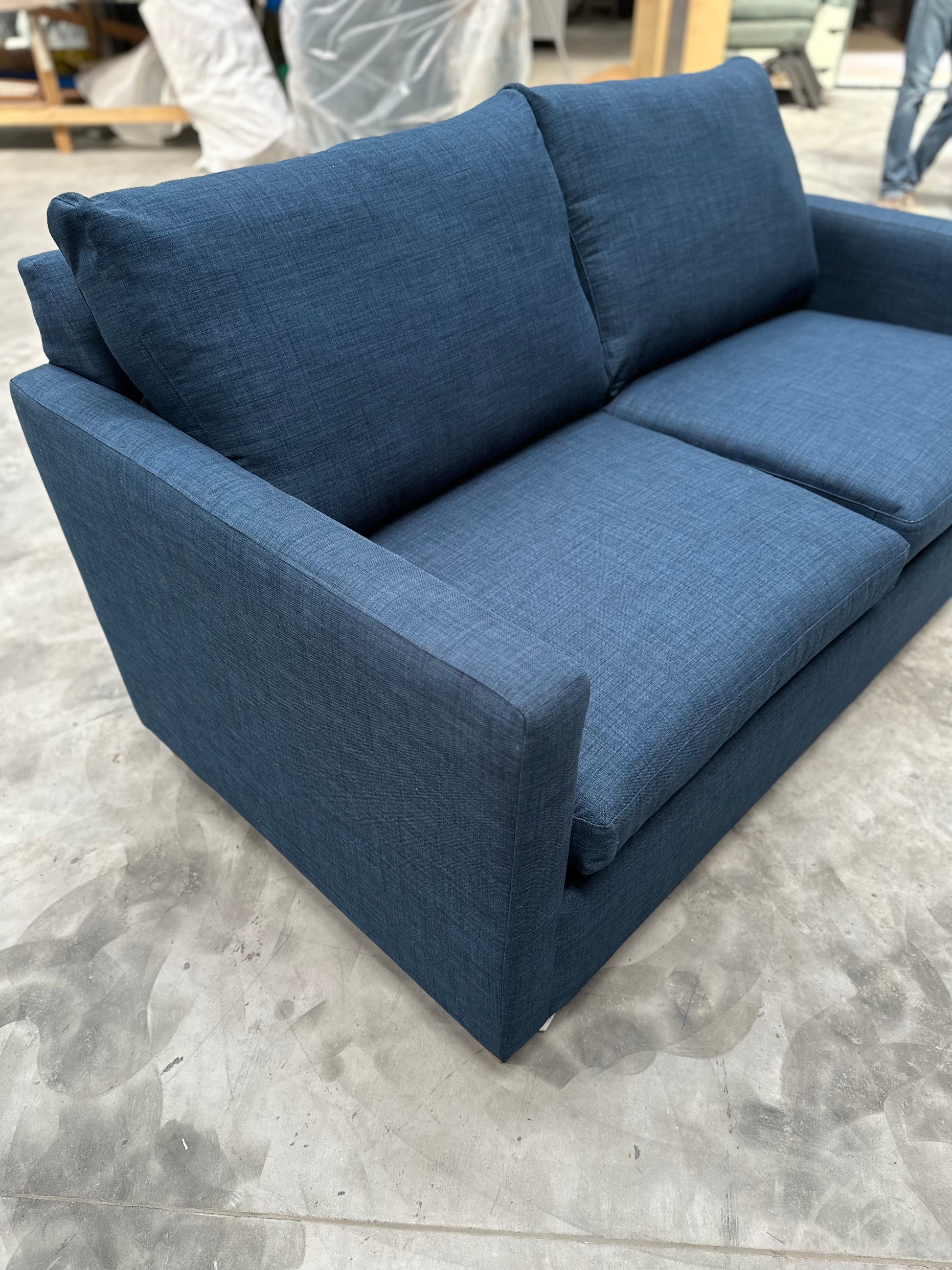 John Lewis Bailey II Medium Sofa Bed, Light Leg, Navy