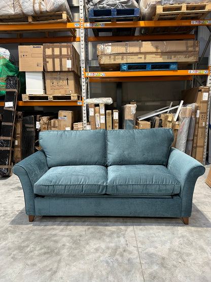 John Lewis Charlotte Grand 4 Seater Sofa Bed , Dark Leg, Teal Aquclean
