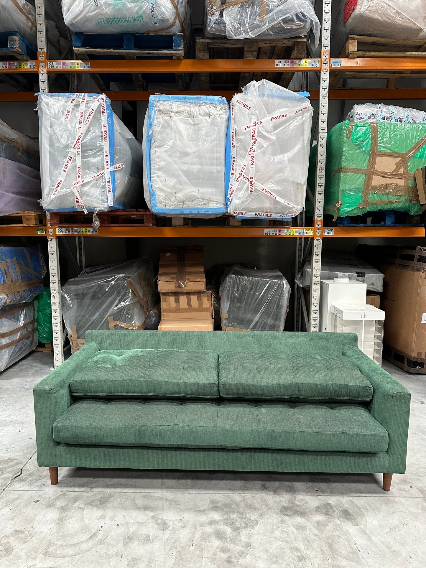 John Lewis Draper II Large 3 Seater Sofa, Dark Leg, Alpine Green
