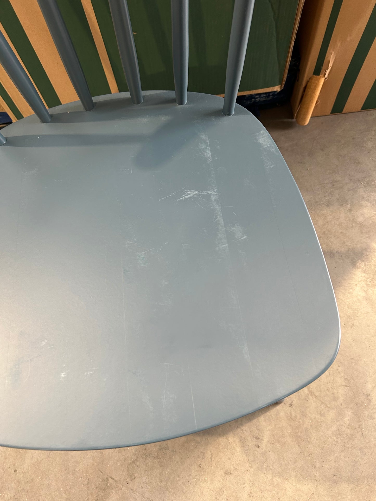 John Lewis Spindle Dining Chair, Set of 2, Blue, FSC-Certified