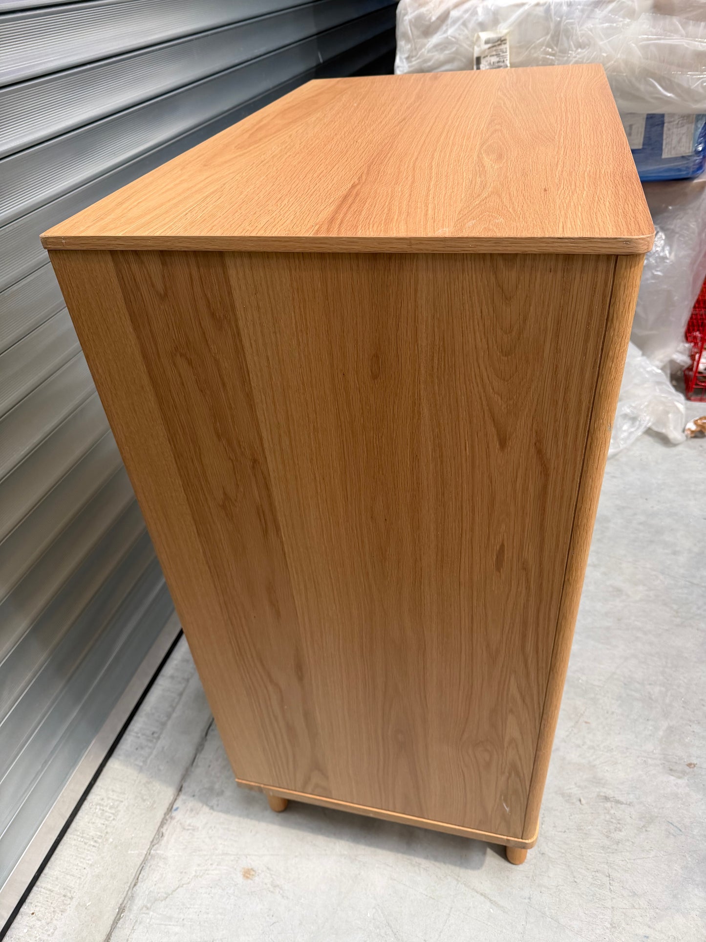 John Lewis Bow 5 Drawer Low Wardrobe, Natural