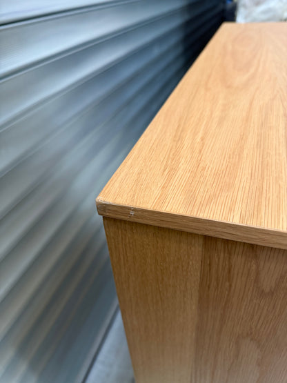 John Lewis Bow 5 Drawer Low Wardrobe, Natural