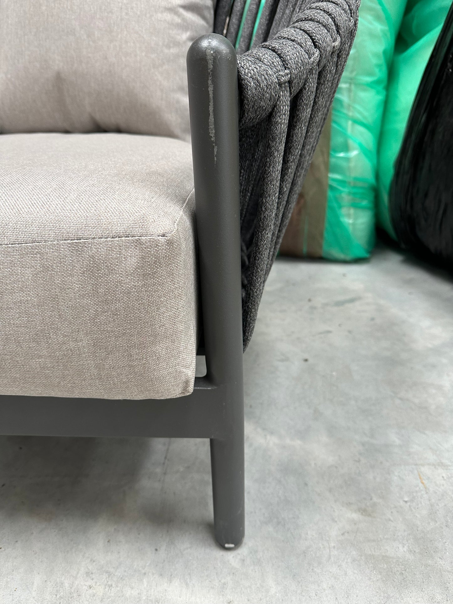 John Lewis Chunky Weave 5-Seater Garden Corner Sofa, Grey