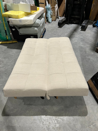 John Lewis Linear Medium 2 Seater Sofa Bed, Light Leg, Chenille Natural