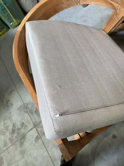 KETTLER Kubu 4-Seater Garden Lounging Set, FSC-Certified (Teak Wood), Natural/White