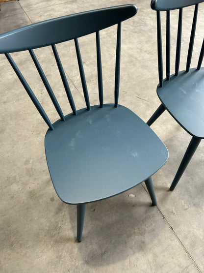 John Lewis Spindle Dining Chair, Set of 2, Blue, FSC-Certified (Beech Wood)