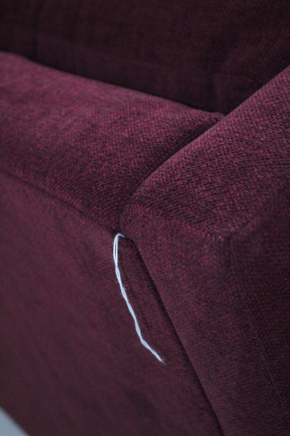 JOHN LEWIS BOOTH MEDIUM 2 SEATER SOFA IN A DEEP RED