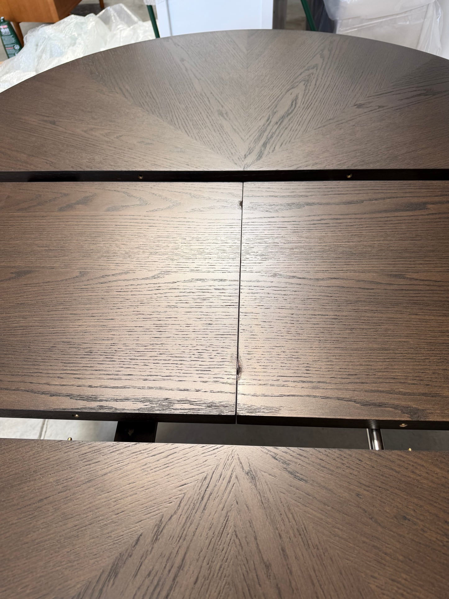 John Lewis Notch Extending 4-6 Seater Round Dining Table, Dark Stain