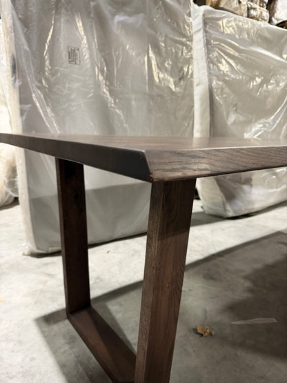 John Lewis Albury Dining Table Natural Edge Solid Oak Dark Oil 280 x 100