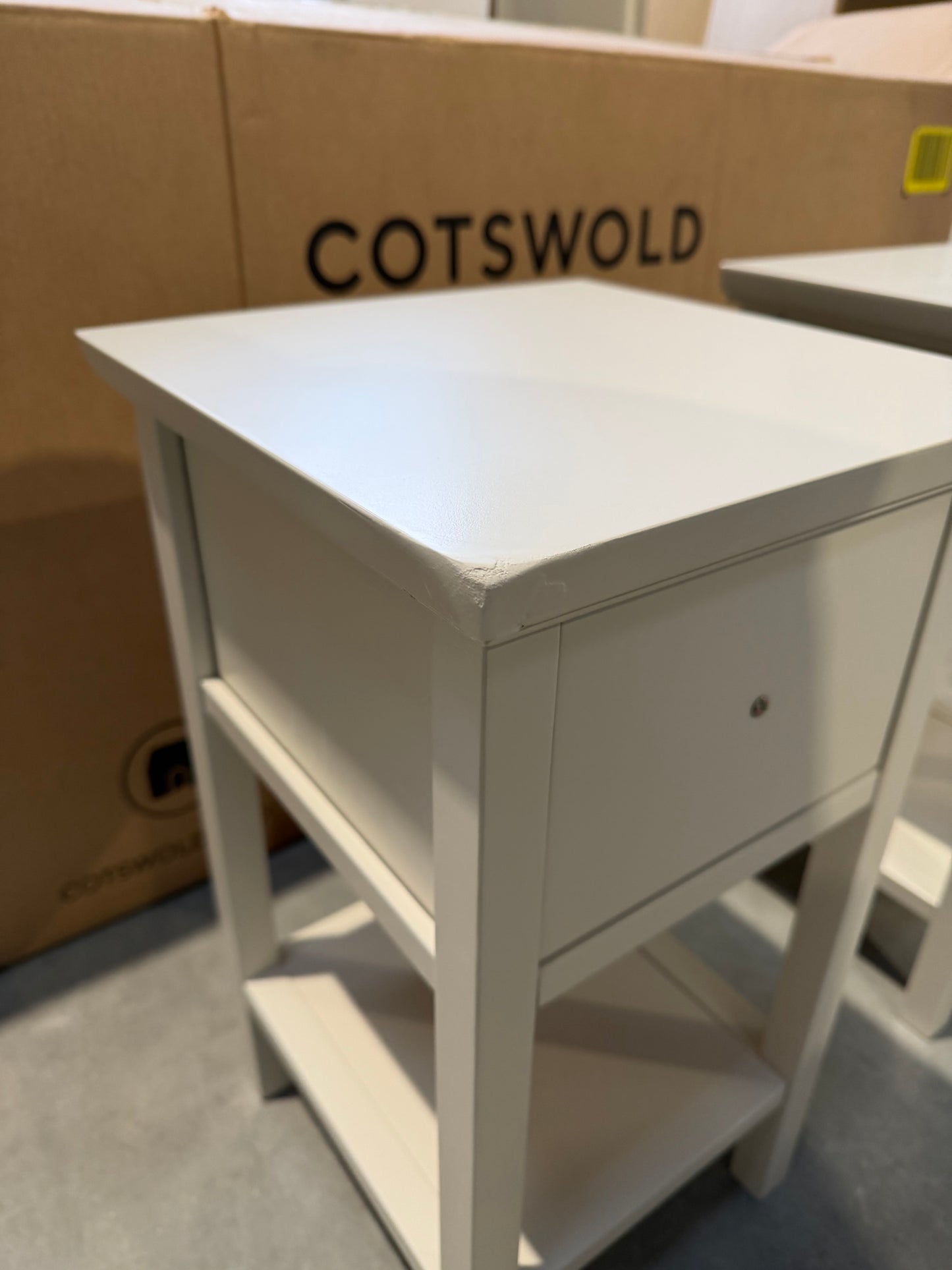 John Lewis Wilton Bedside Tables, Set of 2, Linen