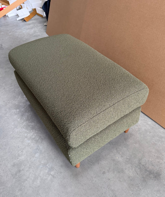 John Lewis Bailey II Footstool twisted boucle Green