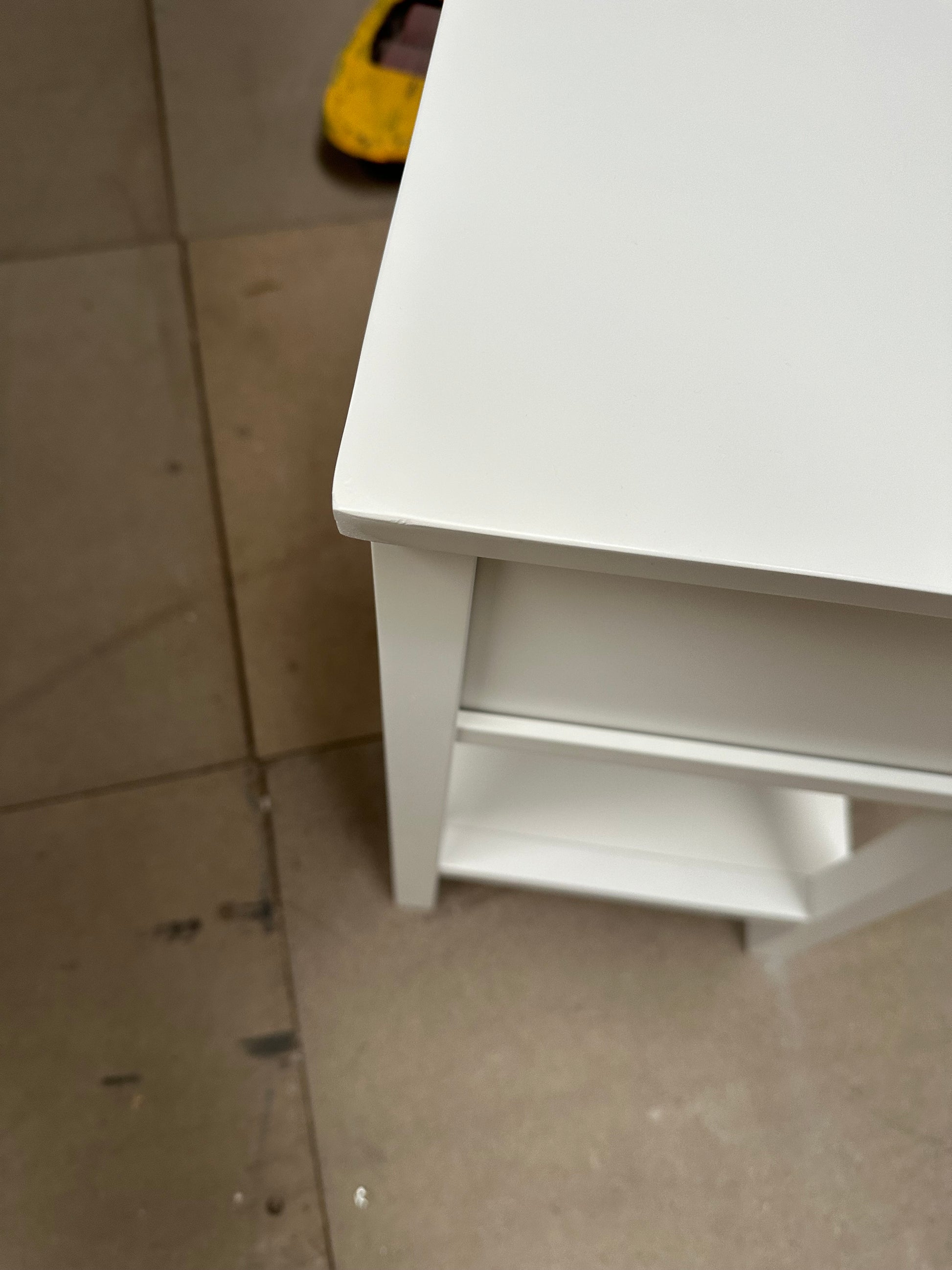 John Lewis White ANYDAY Wilton 2 Drawer Bedside Cabinet