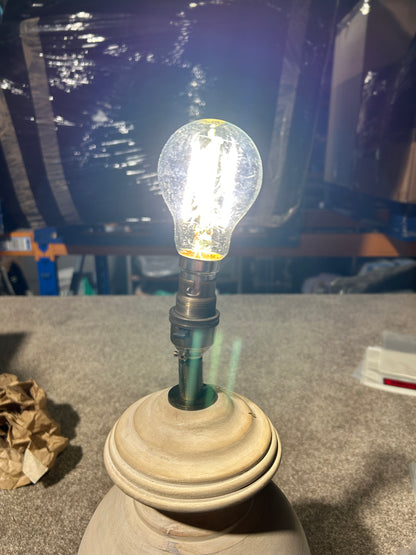 John Lewis Mango Wood Lamp Base, White Wash