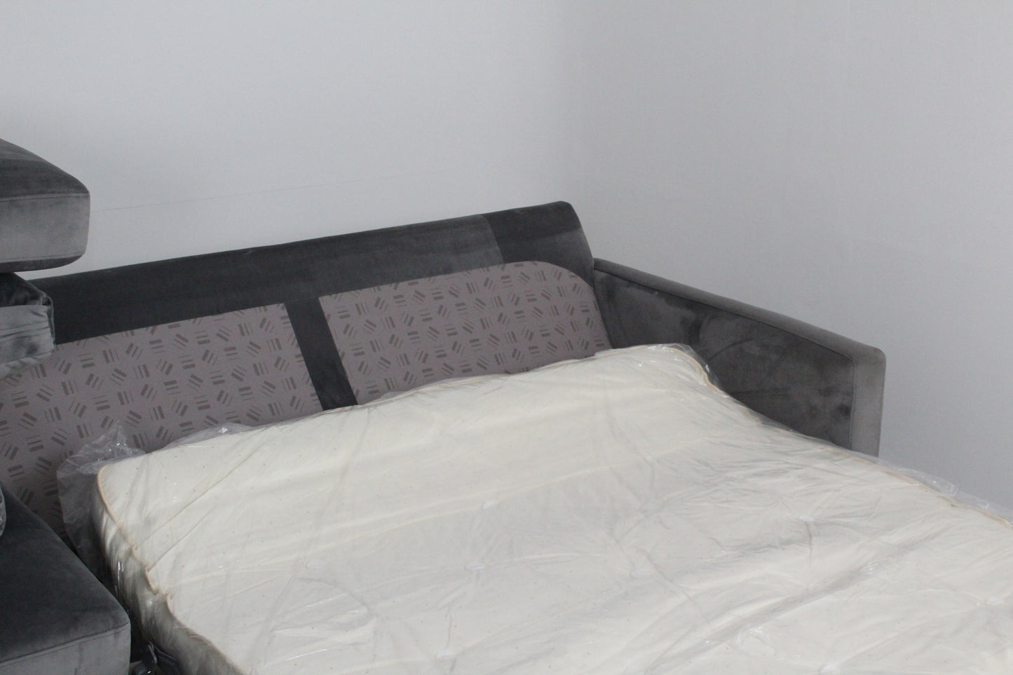 John Lewis Bailey II 4 Seater LHF Chaise End Sofa In velvet steel