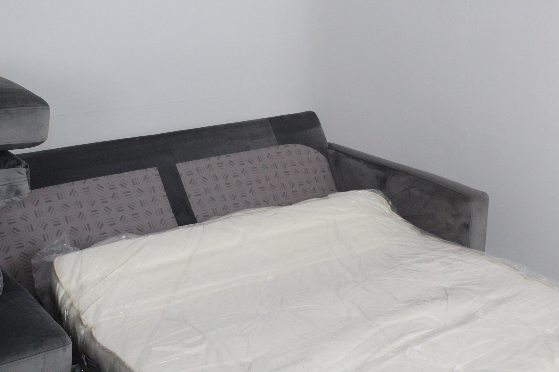 John Lewis Bailey II 4 Seater LHF Chaise End Sofa In velvet steel