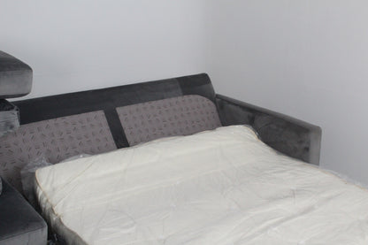 John Lewis Bailey II 4 Seater LHF Chaise End Sofa In velvet steel