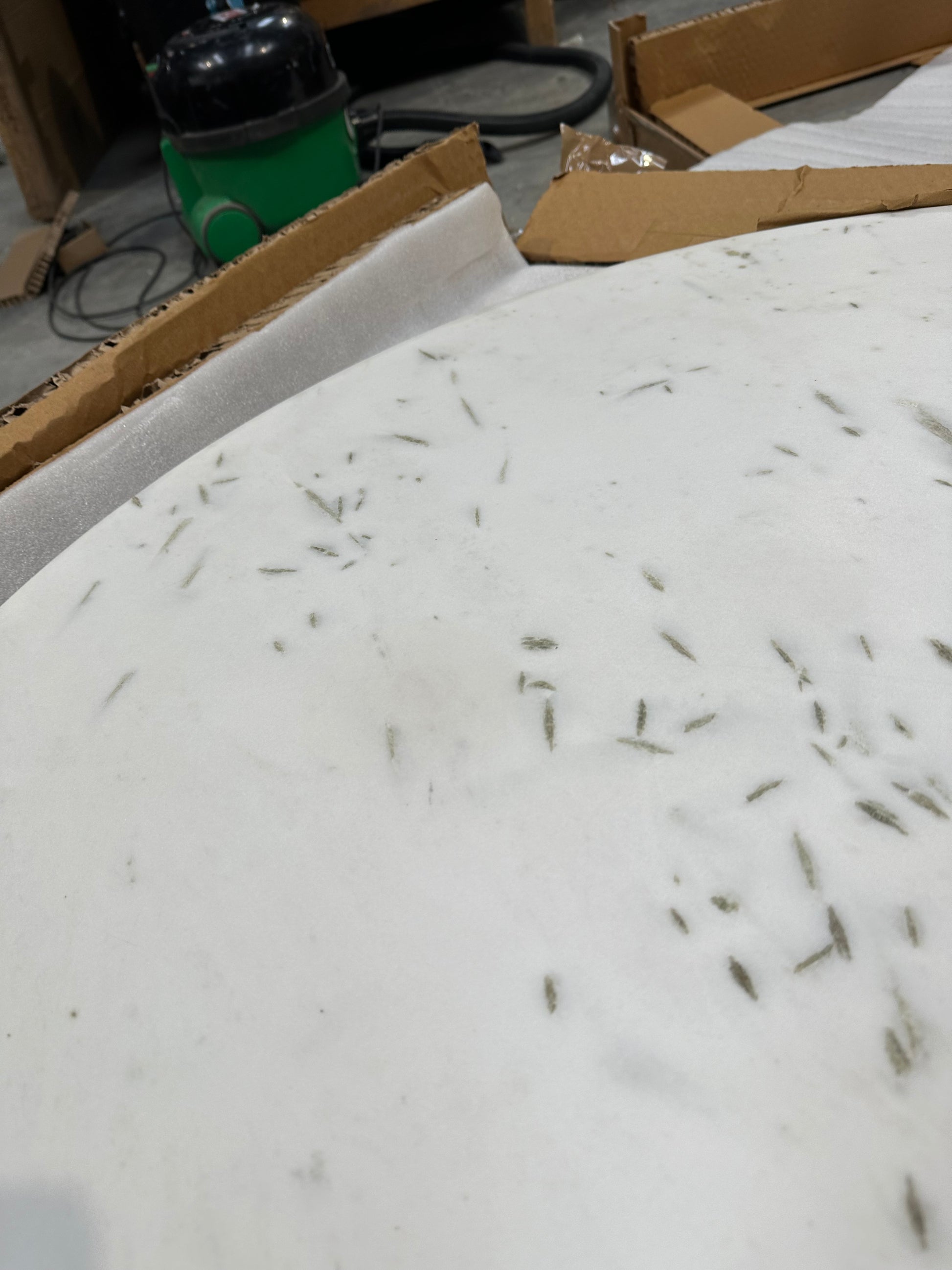 John Lewis Jewel Marble 4 Seater Pedestal Dining Table, White/Gold