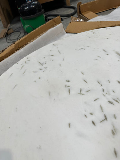 John Lewis Jewel Marble 4 Seater Pedestal Dining Table, White/Gold