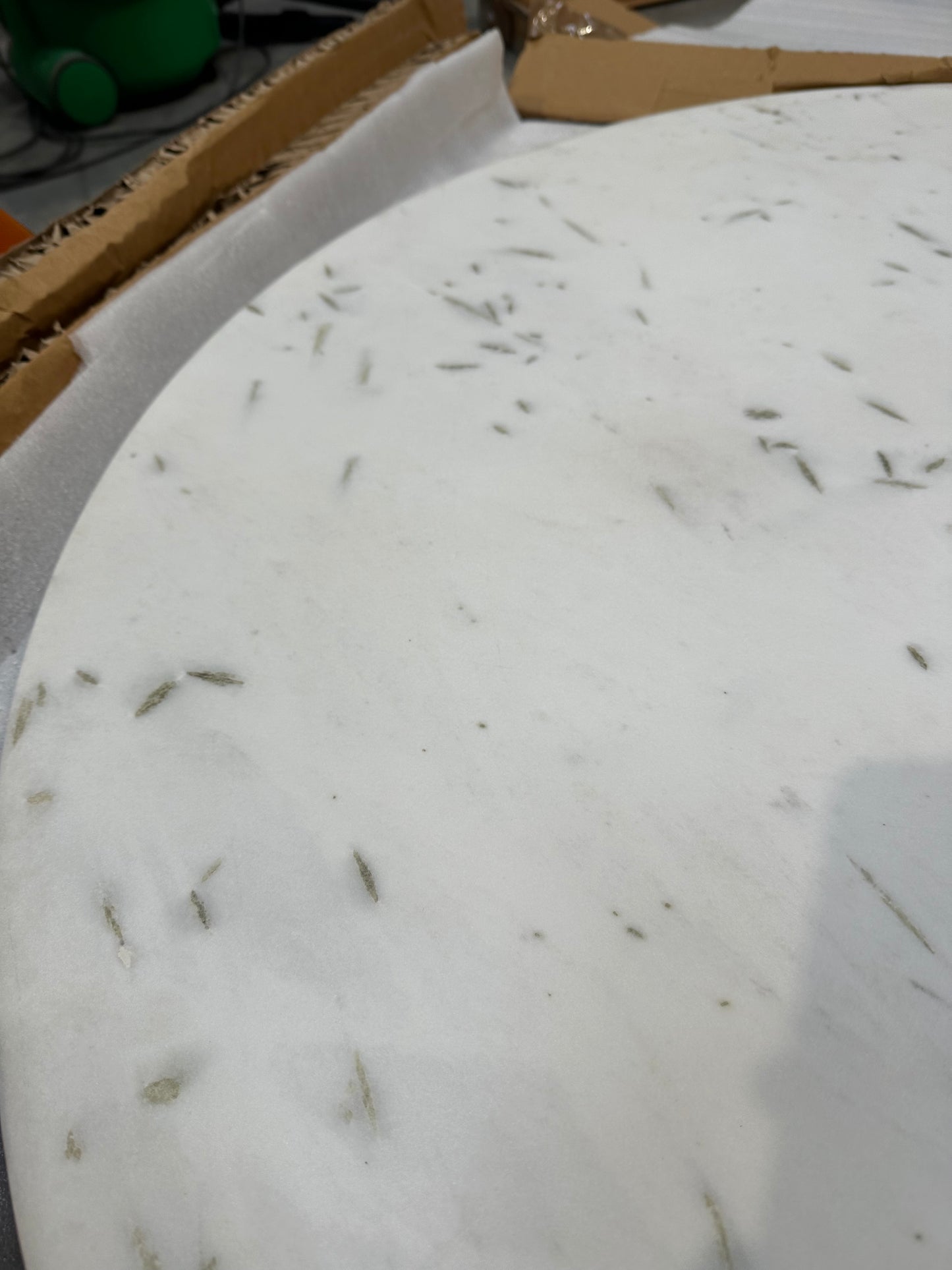 John Lewis Jewel Marble 4 Seater Pedestal Dining Table, White/Gold