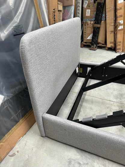 Bonn Ottoman Storage Upholstered Bed Frame, Small Double, Saga Grey